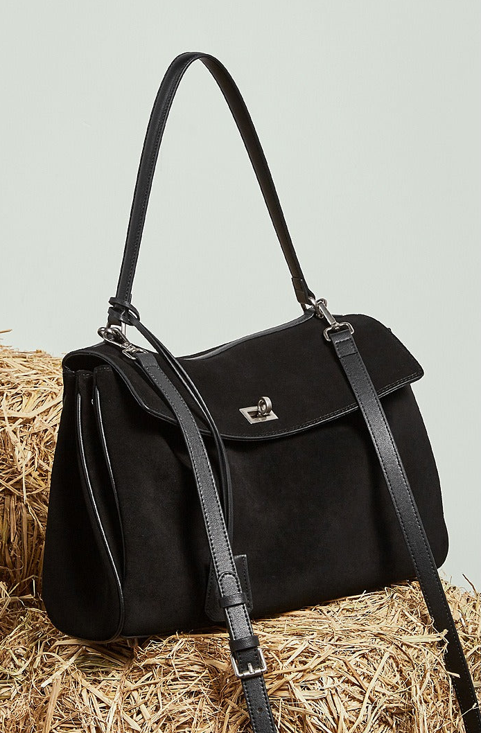 Suede Leather Shoulder Satchel Bag