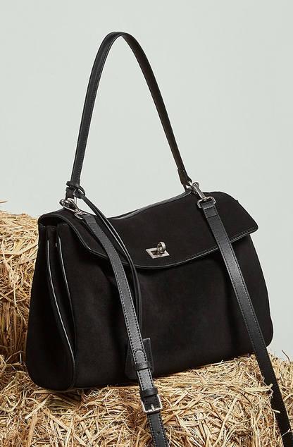 Suede Leather Shoulder Satchel Bag
