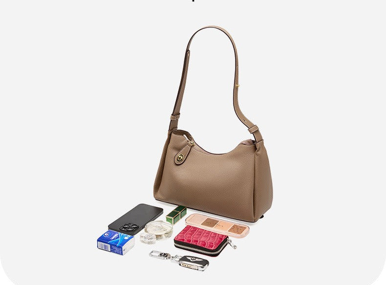 Casual Leather Shoulder Bag