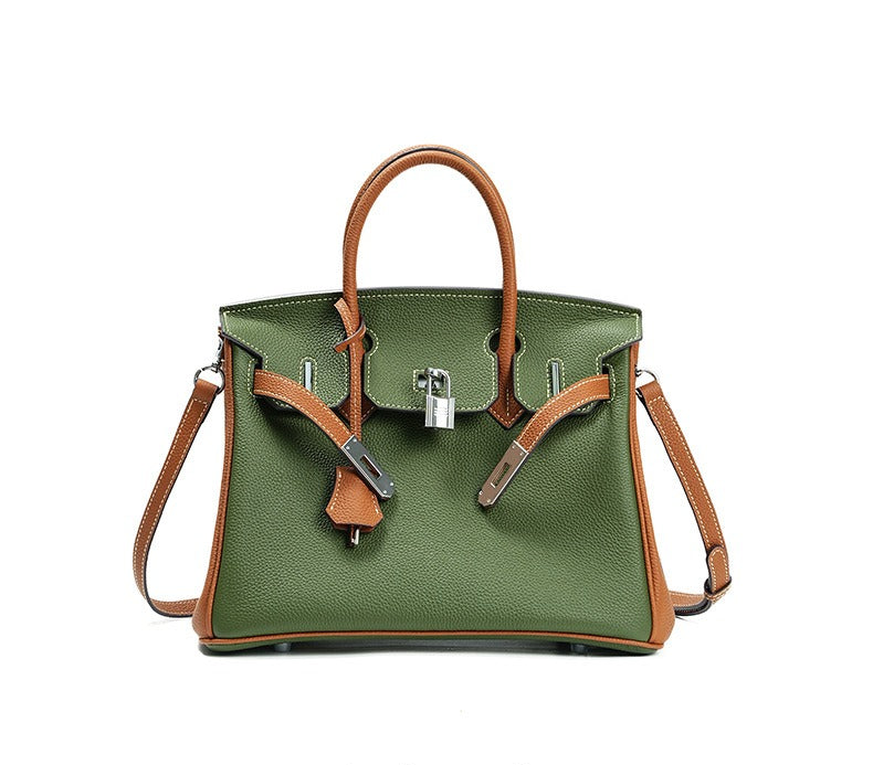 Aura Leather Structured Tote Bag