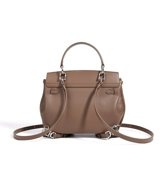 Suede Microfiber Top-Handle Shoulder Bag
