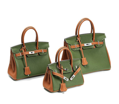 Aura Leather Structured Tote Bag