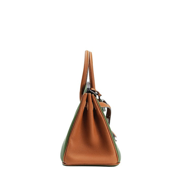Aura Leather Structured Tote Bag