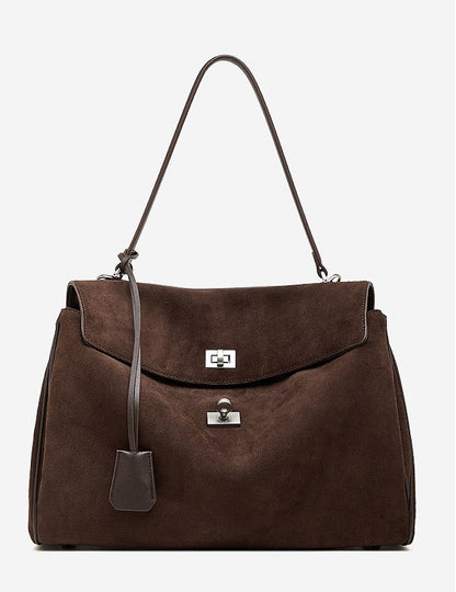 Suede Leather Shoulder Satchel Bag