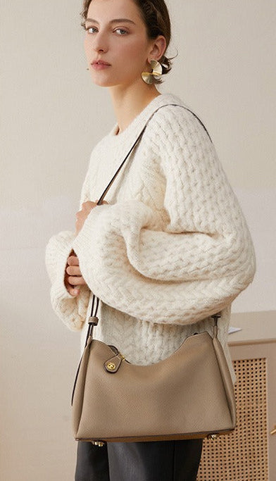 Casual Leather Shoulder Bag
