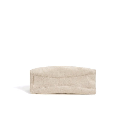 Linen Drawstring Shoulder Bucket Bag