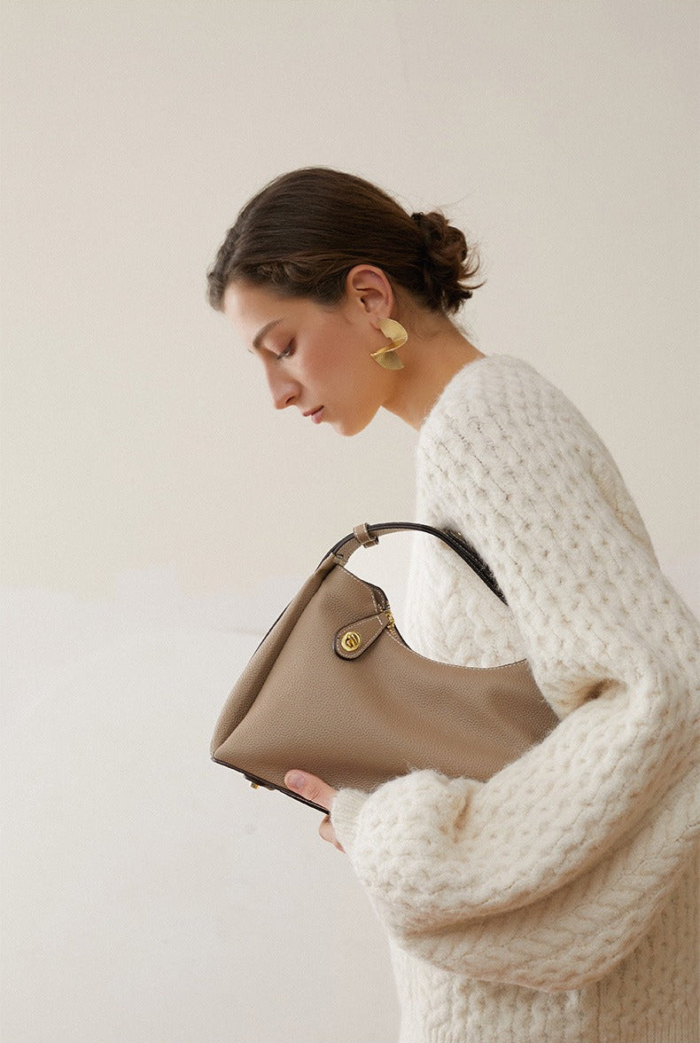 Casual Leather Shoulder Bag