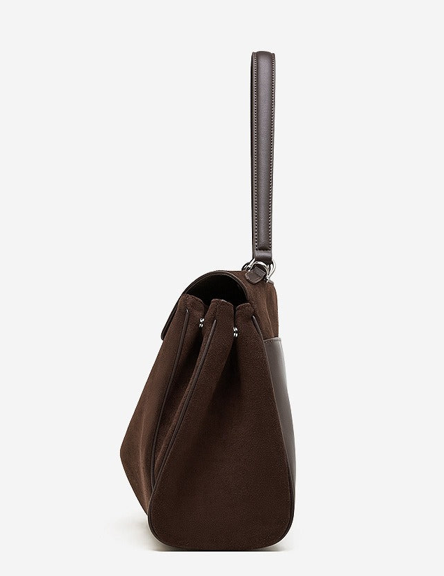 Suede Leather Shoulder Satchel Bag