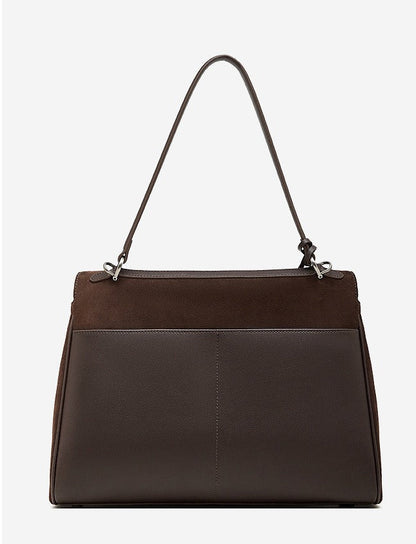 Suede Leather Shoulder Satchel Bag