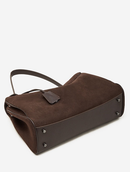 Suede Leather Shoulder Satchel Bag