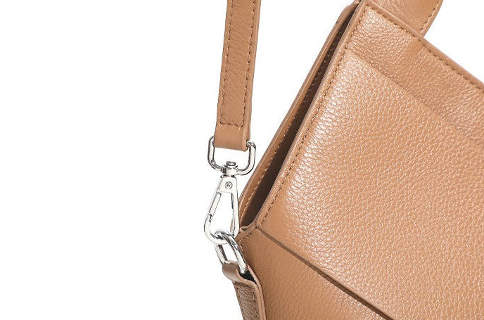 Woven Leather Geometric Tote Bag