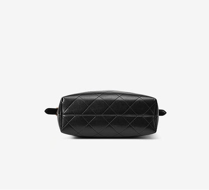 Quilted Suede Chain Bucket Bag