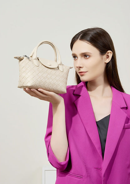 Woven Leather Mini Crossbody Bag