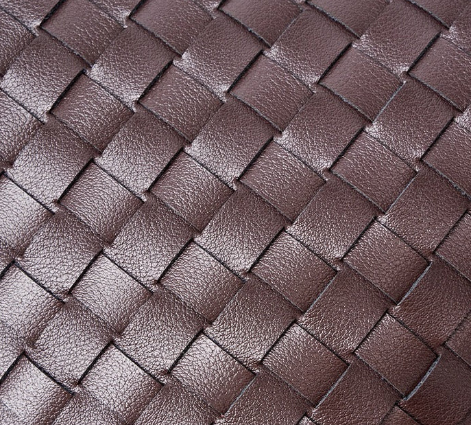 Aura Leather Woven Classic Tote Bag