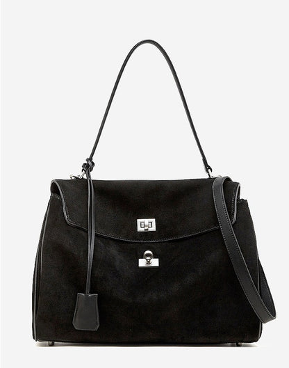 Suede Leather Shoulder Satchel Bag