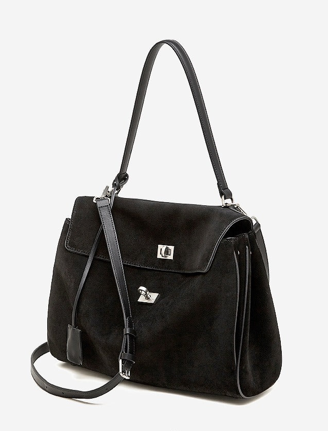 Suede Leather Shoulder Satchel Bag