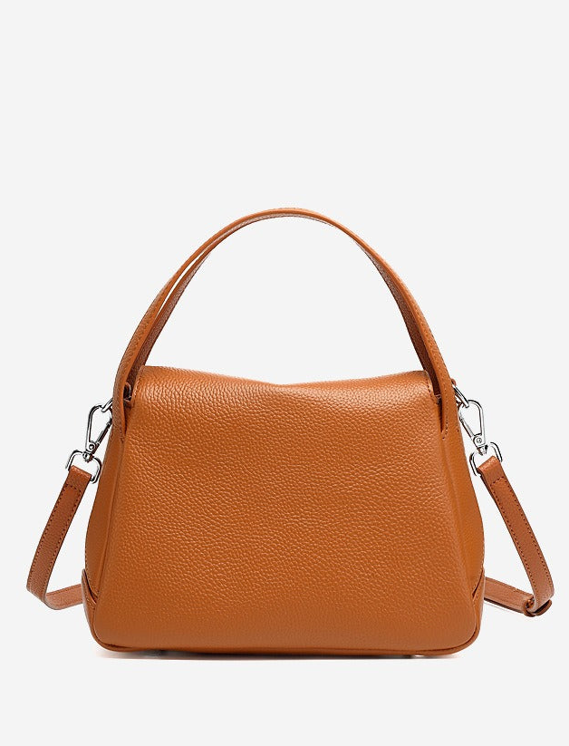 Crocodile Pattern Leather Flap Handbag