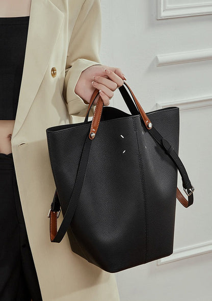 Leather Bucket Tote Inner Pouch