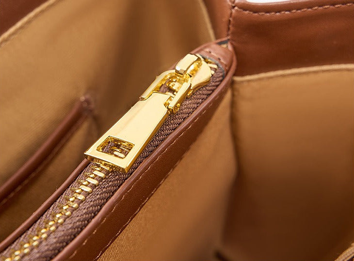 Colorblock Woven Leather Tote Bag