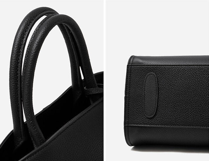 Elegant Pebbled Leather Satchel Bag