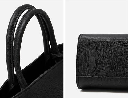 Elegant Pebbled Leather Satchel Bag