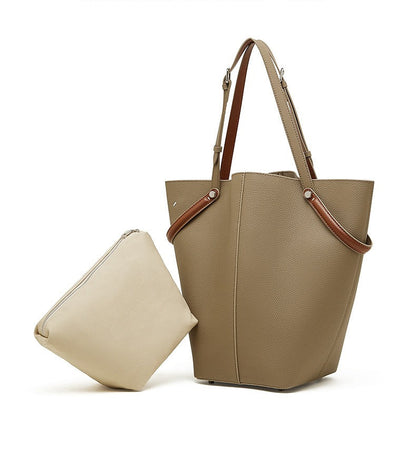 Leather Bucket Tote Inner Pouch