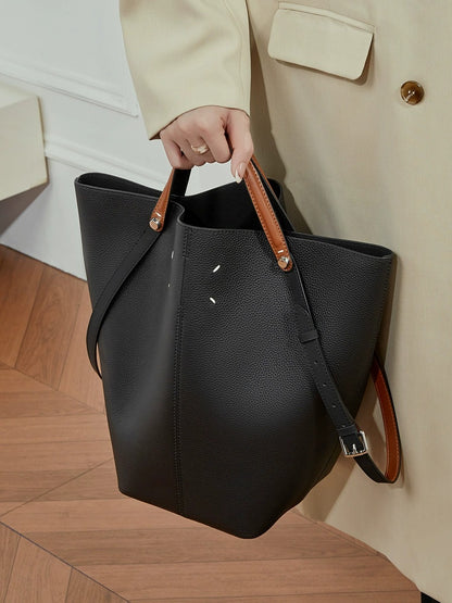 Leather Bucket Tote Inner Pouch
