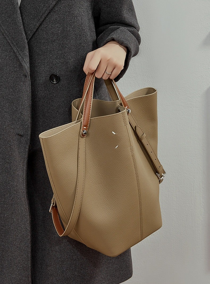 Leather Bucket Tote Inner Pouch