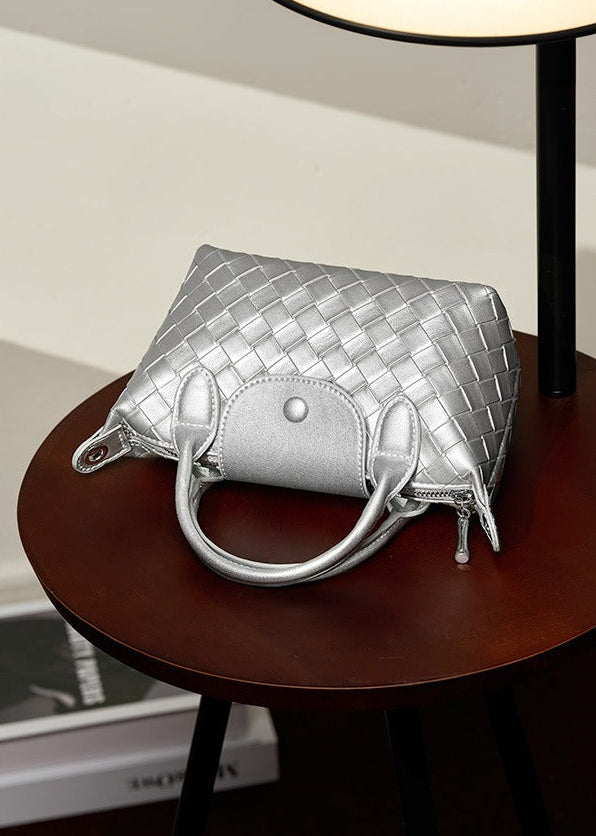 Woven Leather Mini Crossbody Bag