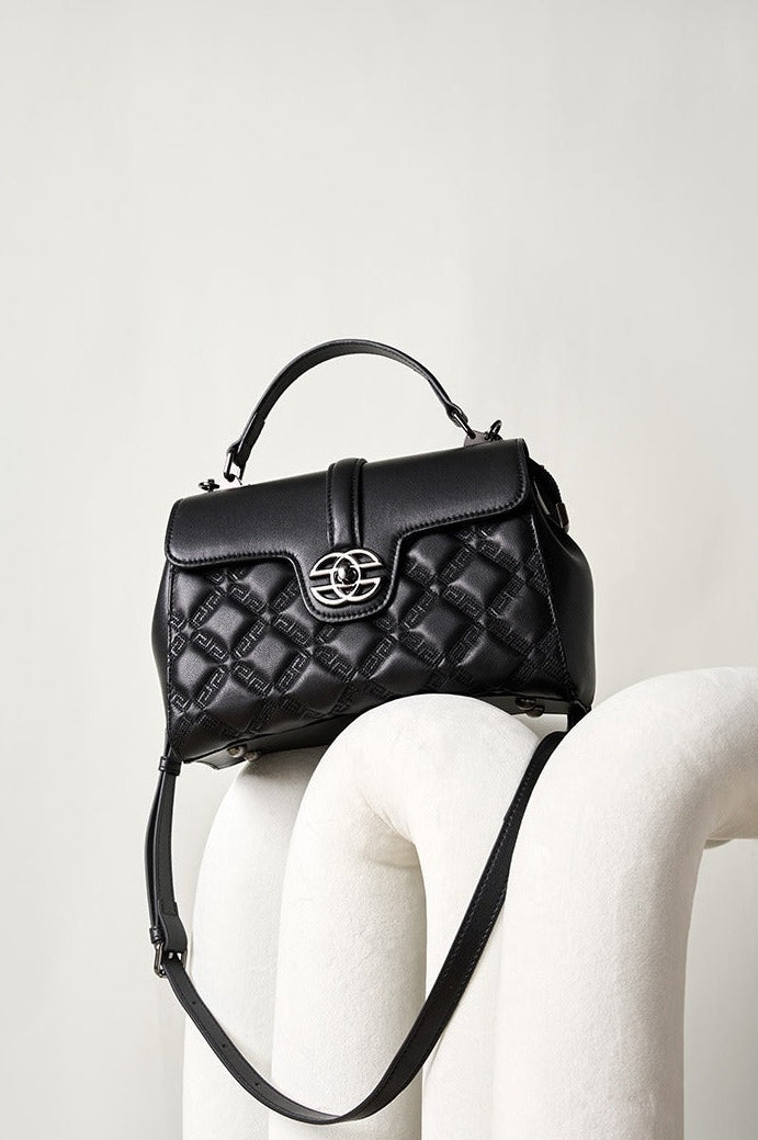 Classic Quilted Real Leather Handbag