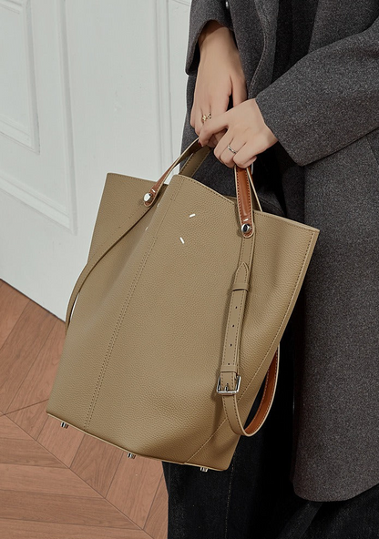 Leather Bucket Tote Inner Pouch