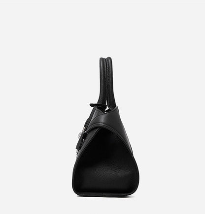 Elegant Pebbled Leather Satchel Bag
