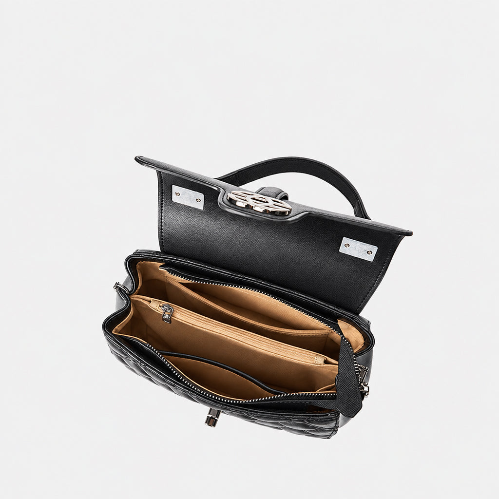 Classic Quilted Real Leather Handbag
