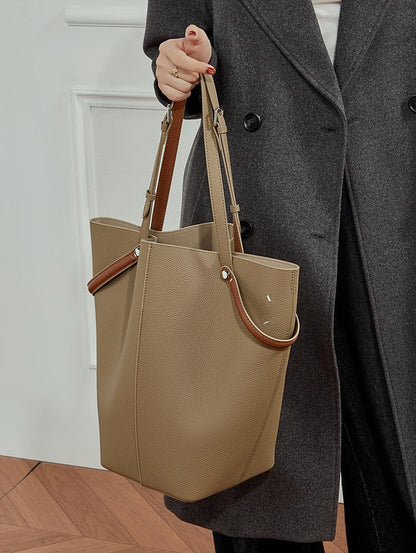 Leather Bucket Tote Inner Pouch