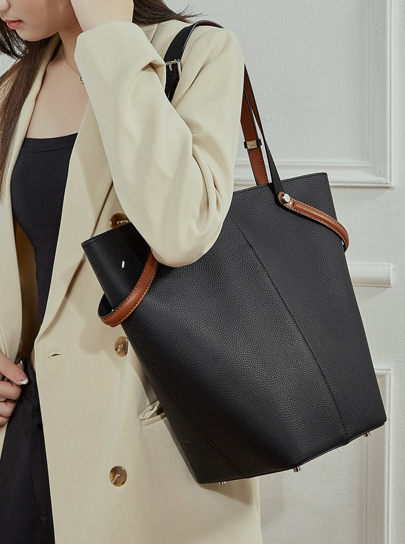 Leather Bucket Tote Inner Pouch
