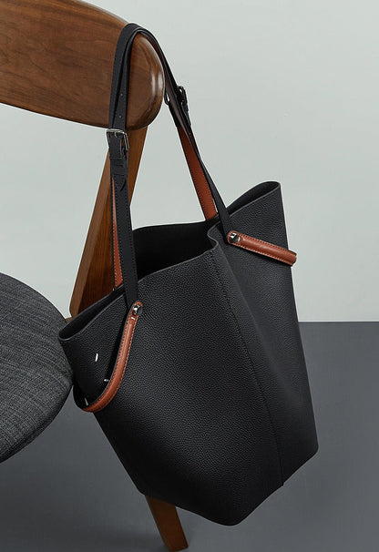 Leather Bucket Tote Inner Pouch