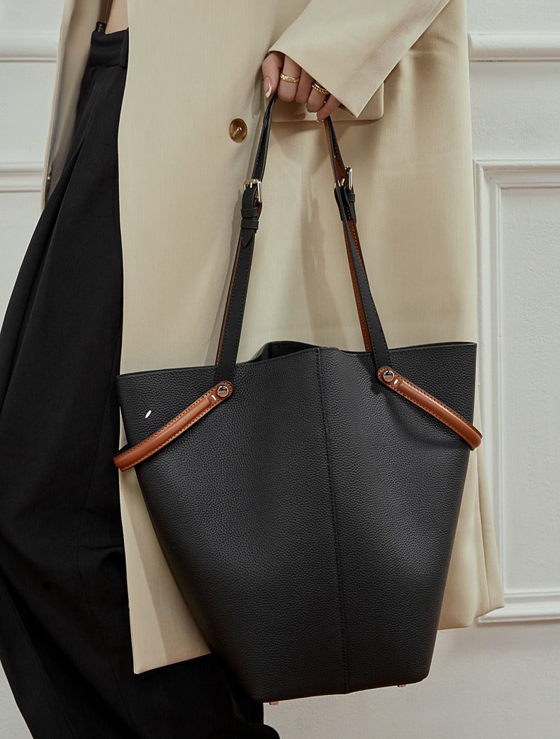 Leather Bucket Tote Inner Pouch