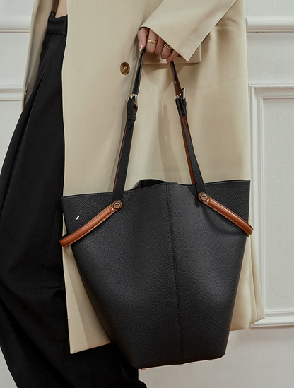 Leather Bucket Tote Inner Pouch