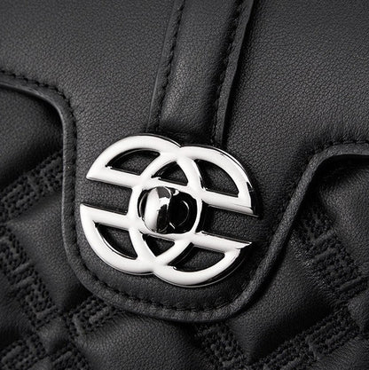 Classic Quilted Real Leather Handbag