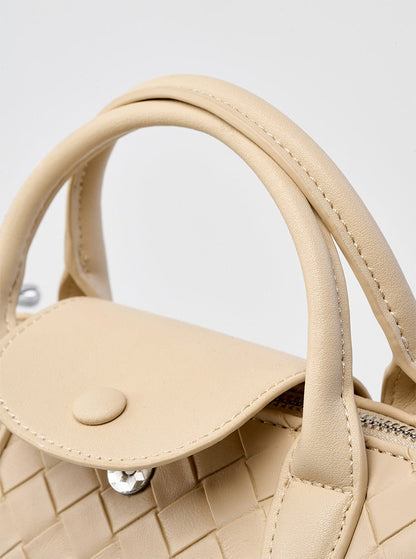 Woven Leather Mini Crossbody Bag