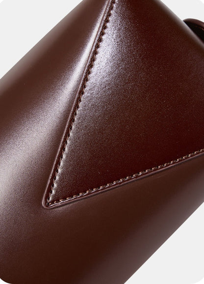 Genuine Leather East-West Shoulder Bag