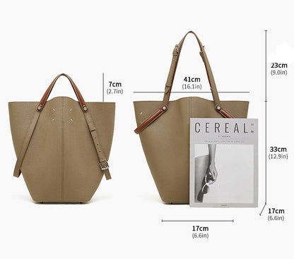 Leather Bucket Tote Inner Pouch