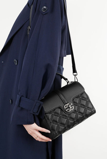Classic Quilted Real Leather Handbag