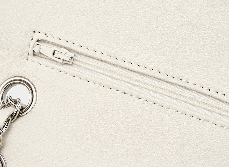 Floral Embroidered Leather Chain Bag