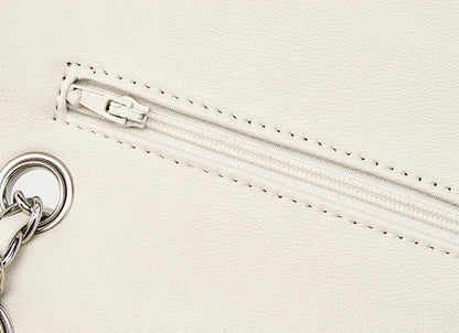 Floral Embroidered Leather Chain Bag