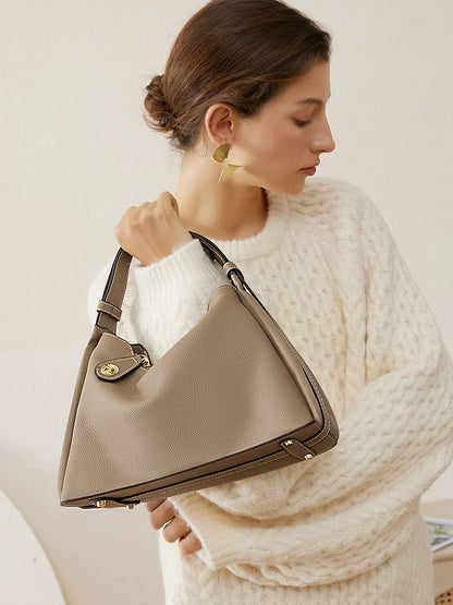 Casual Leather Shoulder Bag
