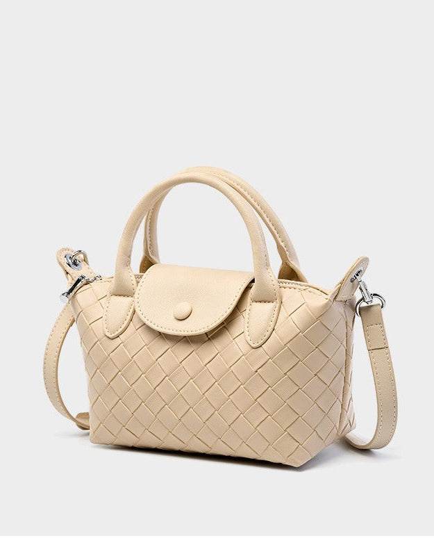Woven Leather Mini Crossbody Bag