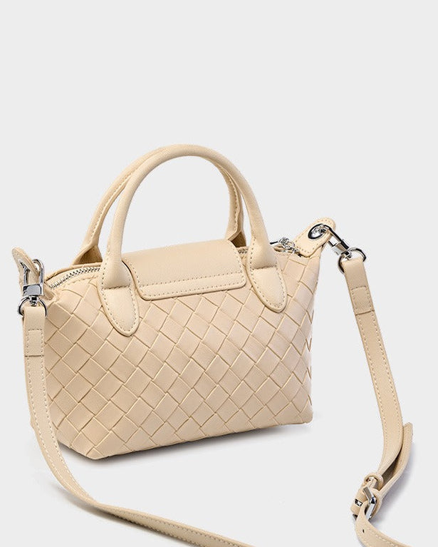 Woven Leather Mini Crossbody Bag