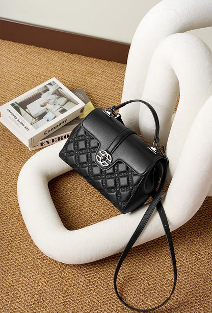 Classic Quilted Real Leather Handbag