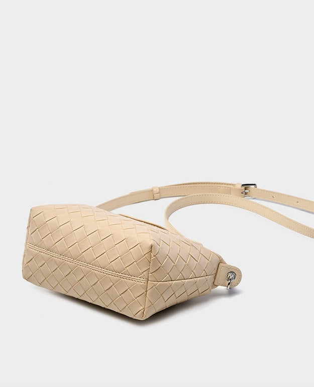 Woven Leather Mini Crossbody Bag